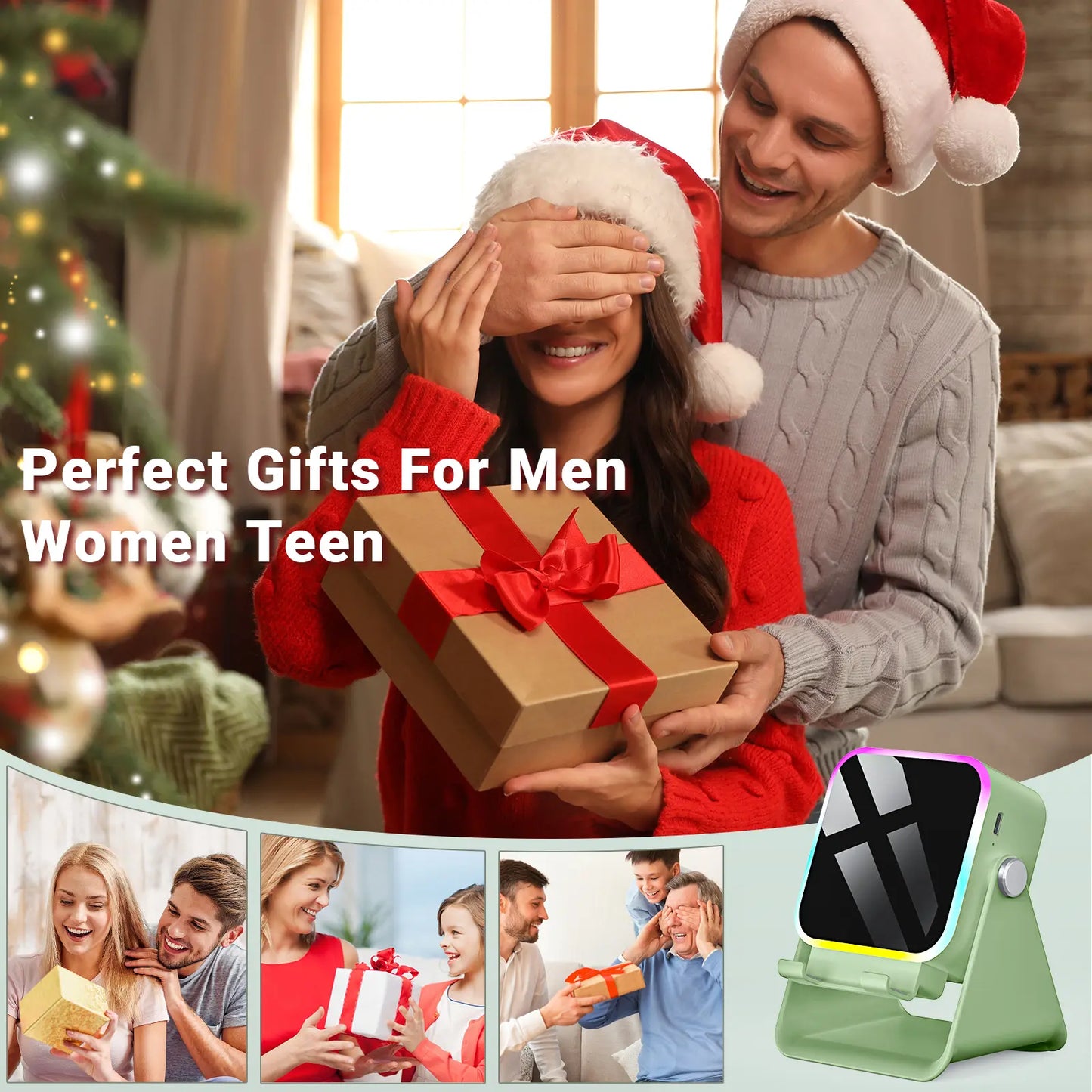 SoundSurge™ 5-in-1 Wireless Induction Speaker Stand & Power Bank