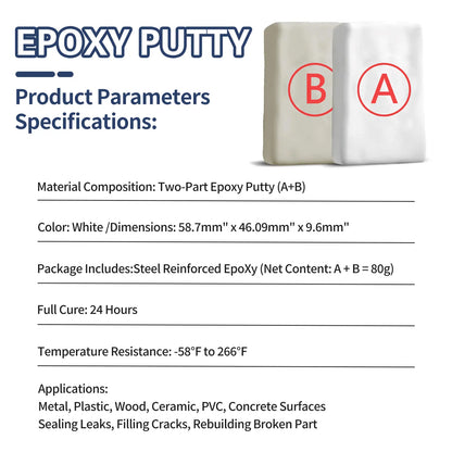 Steel Reinforced Epoxy Putty 100g for Metal Wood Concrete Repair