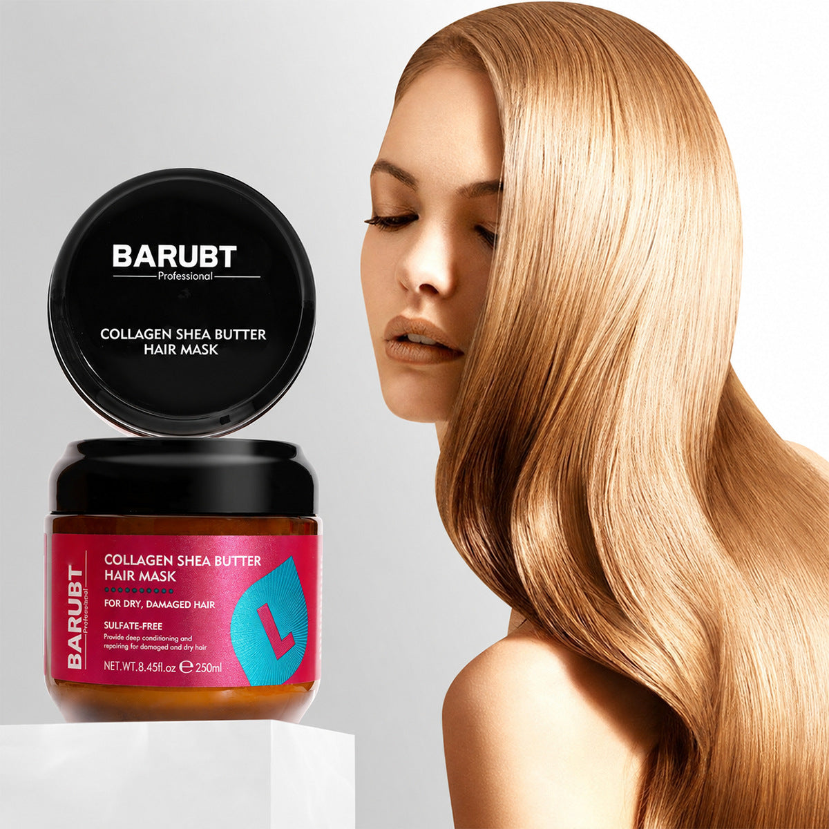 BARUBT Collagen Shea Butter Hair Mask, 250ml / 8.45 fl oz