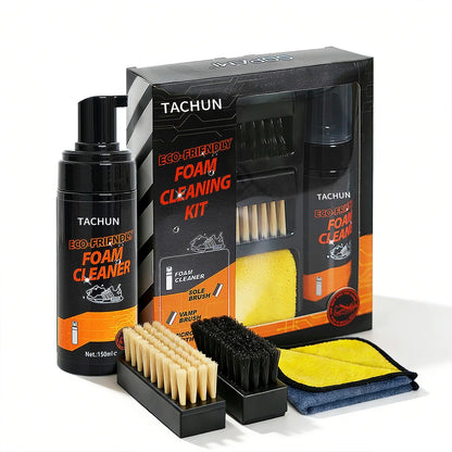 Eco-Friendly Foam Shoe Cleaning Kit 150ml with Dual Brushes