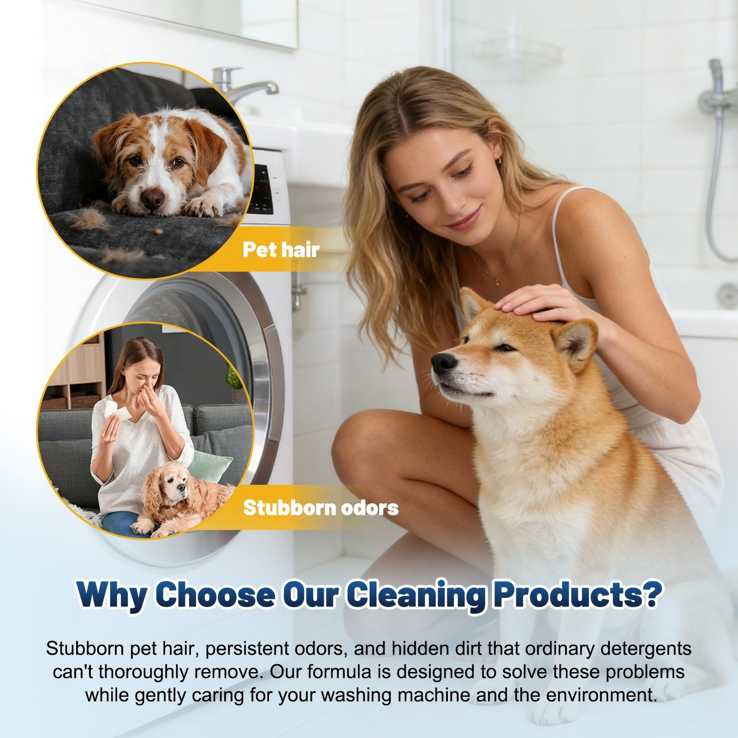 Eco-Friendly Washing Machine Cleaner - 12 Tablets Pet-Safe Formula