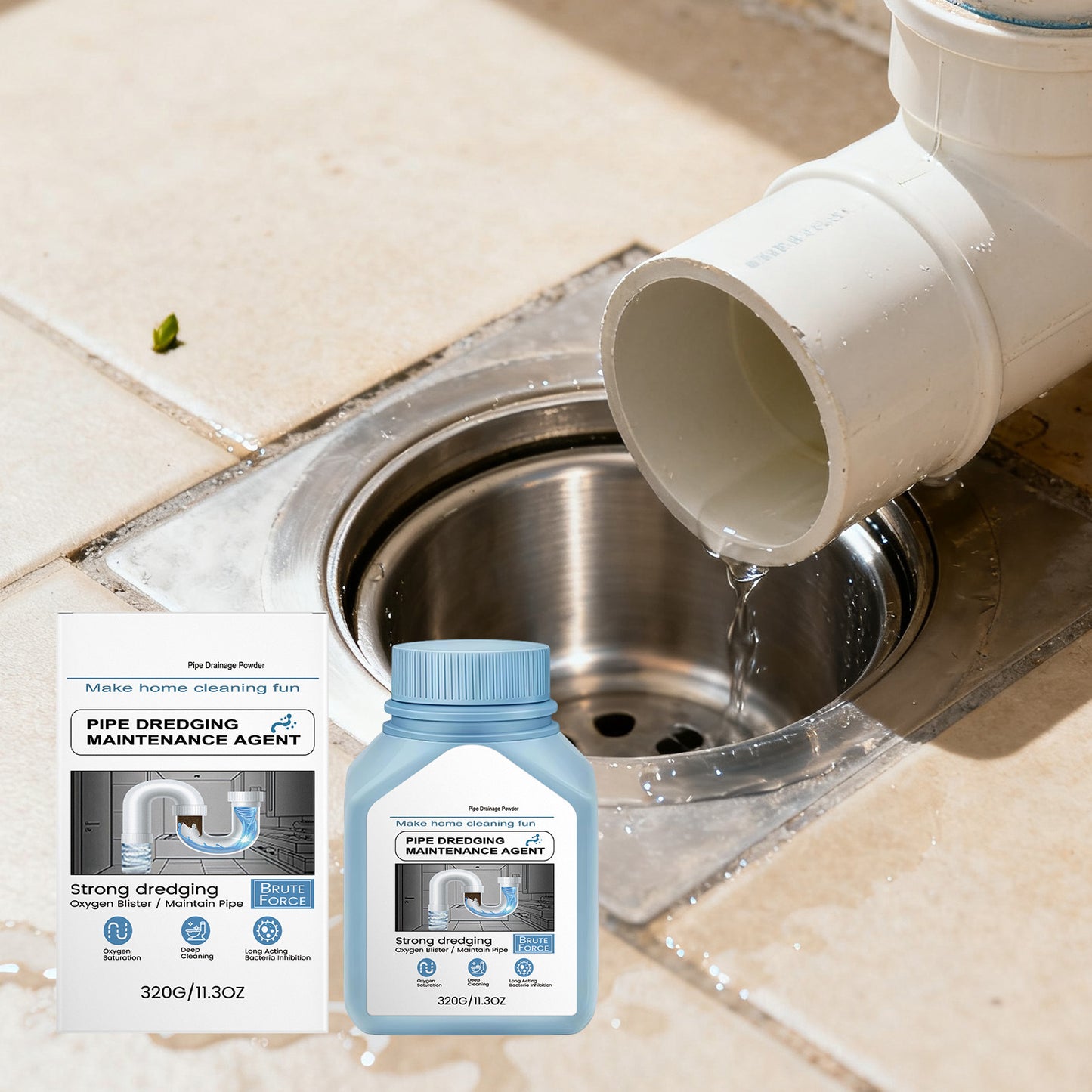 Pipe Dredging Maintenance Agent - Drain Cleaner Powder for Kitchen and Bathroom