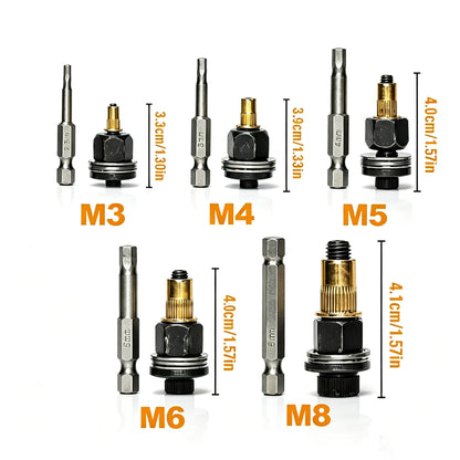 10 pcs Rivet Nut Tool Kit with Mandrels and Rivet Nuts