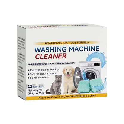 Eco-Friendly Washing Machine Cleaner - 12 Tablets Pet-Safe Formula