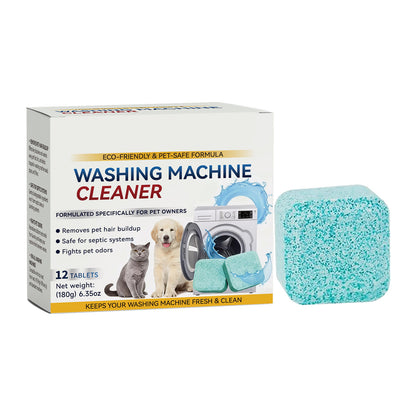 Eco-Friendly Washing Machine Cleaner - 12 Tablets Pet-Safe Formula