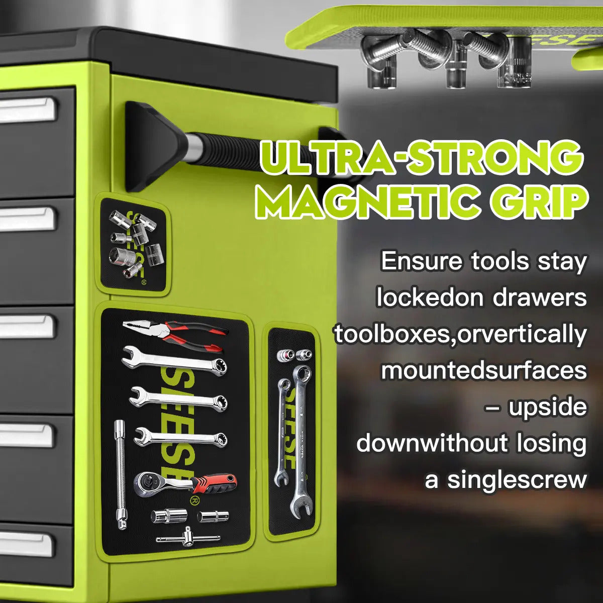 Magnetic Tool Mat Set - Flexible Non-Slip Tray for Garage Repairs