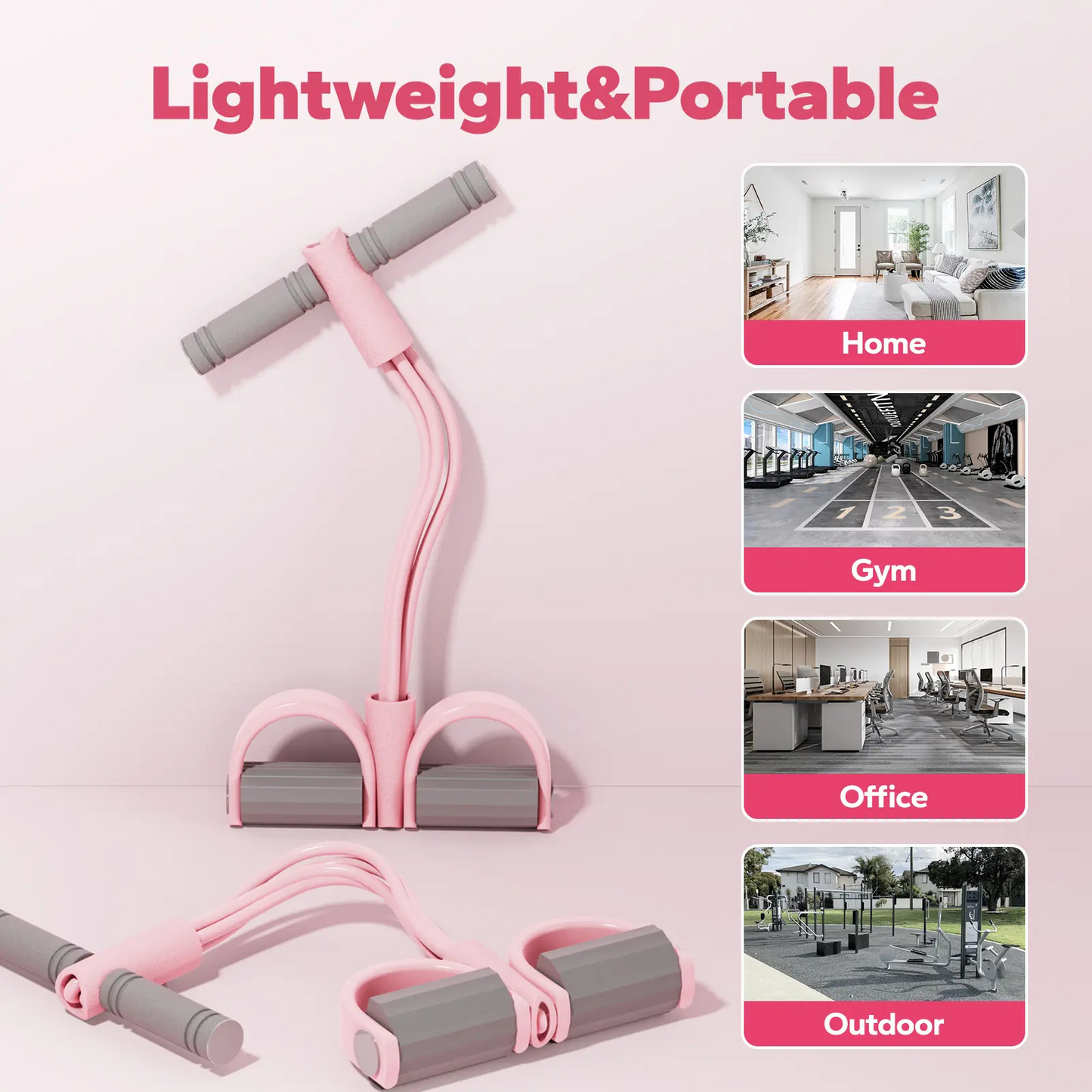 Multifunction Pedal Resistance Band for Full Body Workouts