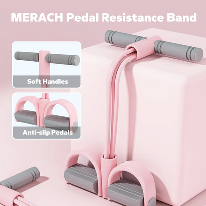 Multifunction Pedal Resistance Band for Full Body Workouts