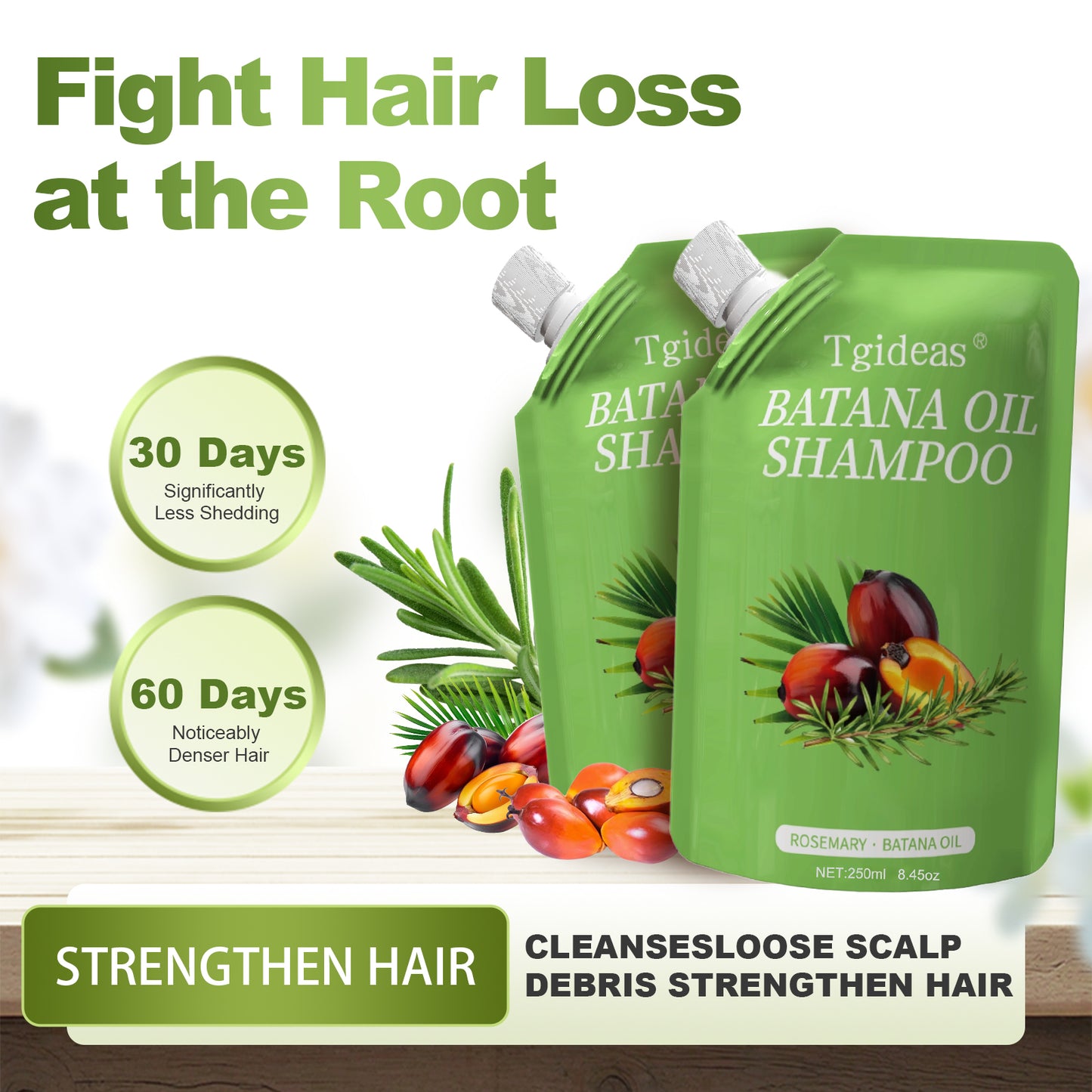 Tgideas® Batana Oil & Rosemary Volumizing Shampoo