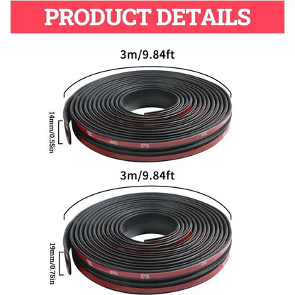 Universal T-Shape Car Windshield Rubber Sealing Strip - Soundproof & Waterproof