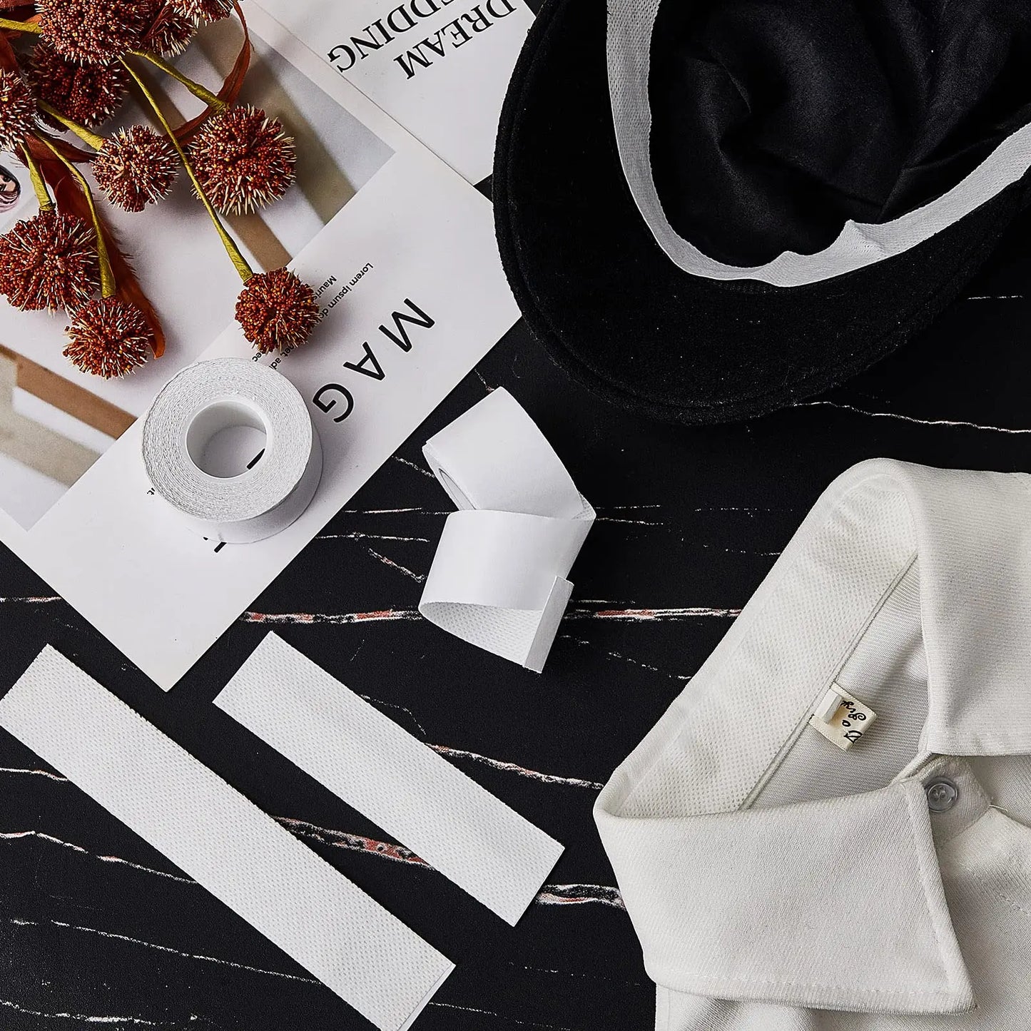 Disposable Sweat-Absorbing Collar Protector Pads - Anti-Stain Shirt Neck Tape