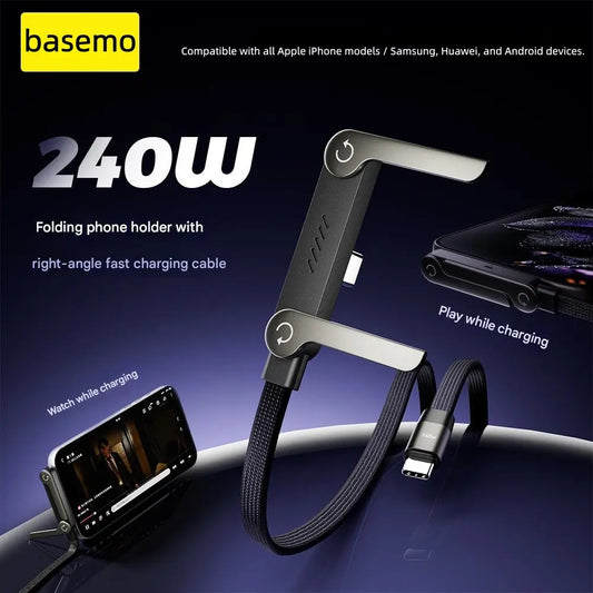 180° Rotating Zinc Alloy Liquid Silicone Fast Charging Cable - 120W Super Fast Charger