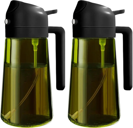 250ml Glass Oil Spray Bottle - High-Pressure Atomizing Mister for Air Fryer & BBQ