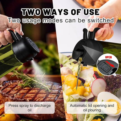 250ml Glass Oil Spray Bottle - High-Pressure Atomizing Mister for Air Fryer & BBQ