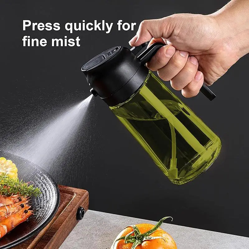 250ml Glass Oil Spray Bottle - High-Pressure Atomizing Mister for Air Fryer & BBQ