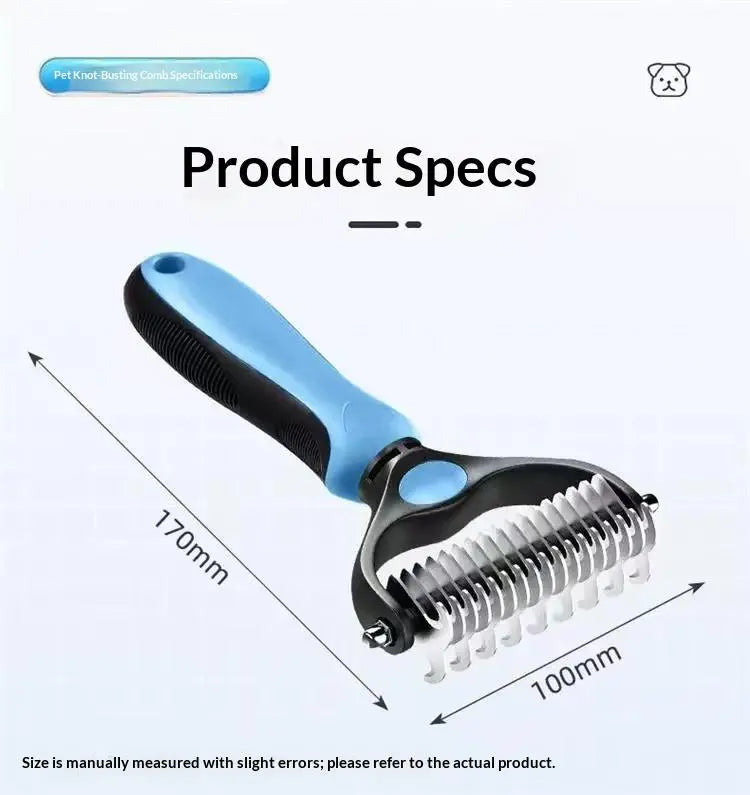 Cat-Eared Self-Cleaning Pet Grooming Brush - 140° Curved Massage Pins for Dogs & Cats