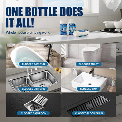 Wild Tornado High-Density Foaming Drain Opener - Powerful Clog Remover for Sinks & Toilets (110g)