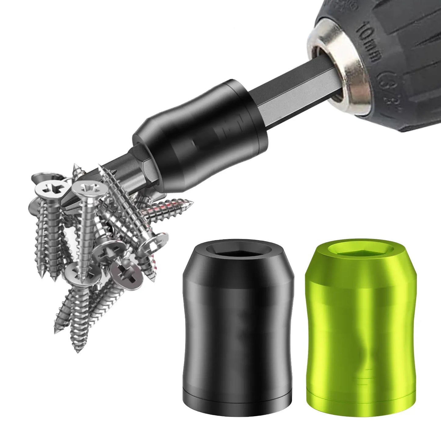 Heavy-Duty Electric Drill Socket Adapter Set - Impact Grade Hex Shank to Square Drive