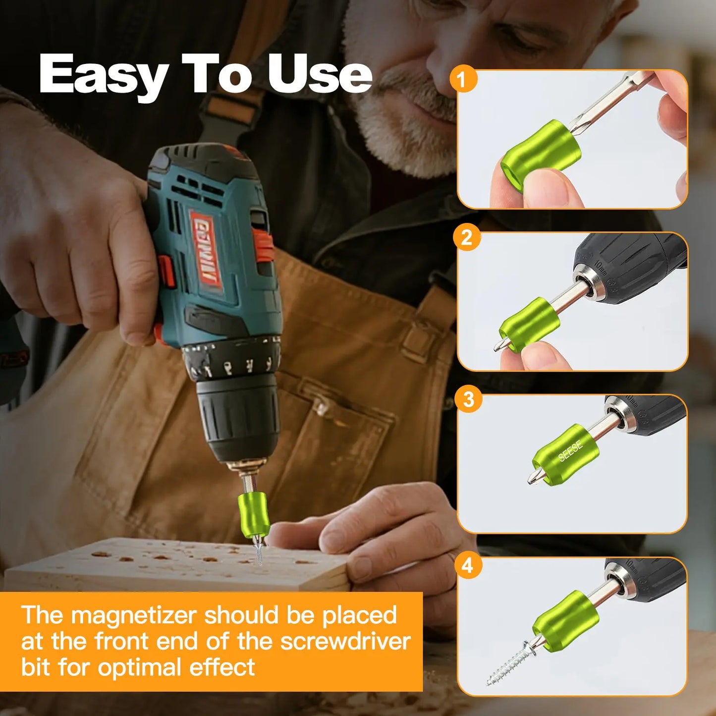 Heavy-Duty Electric Drill Socket Adapter Set - Impact Grade Hex Shank to Square Drive