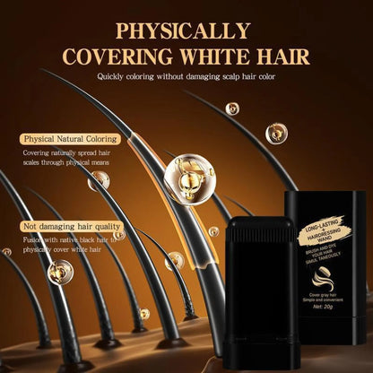 Natural Plant-Based Hair Dye Shampoo - Instant Gray Coverage with Ginseng & Ginger (500ml)