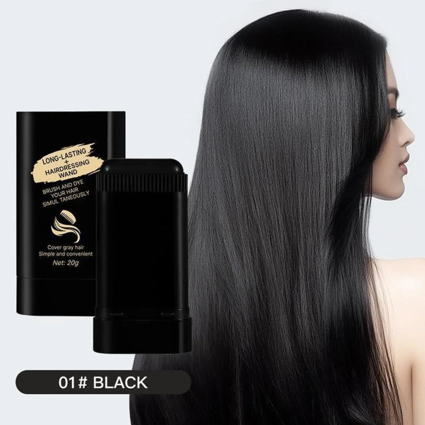 Natural Plant-Based Hair Dye Shampoo - Instant Gray Coverage with Ginseng & Ginger (500ml)
