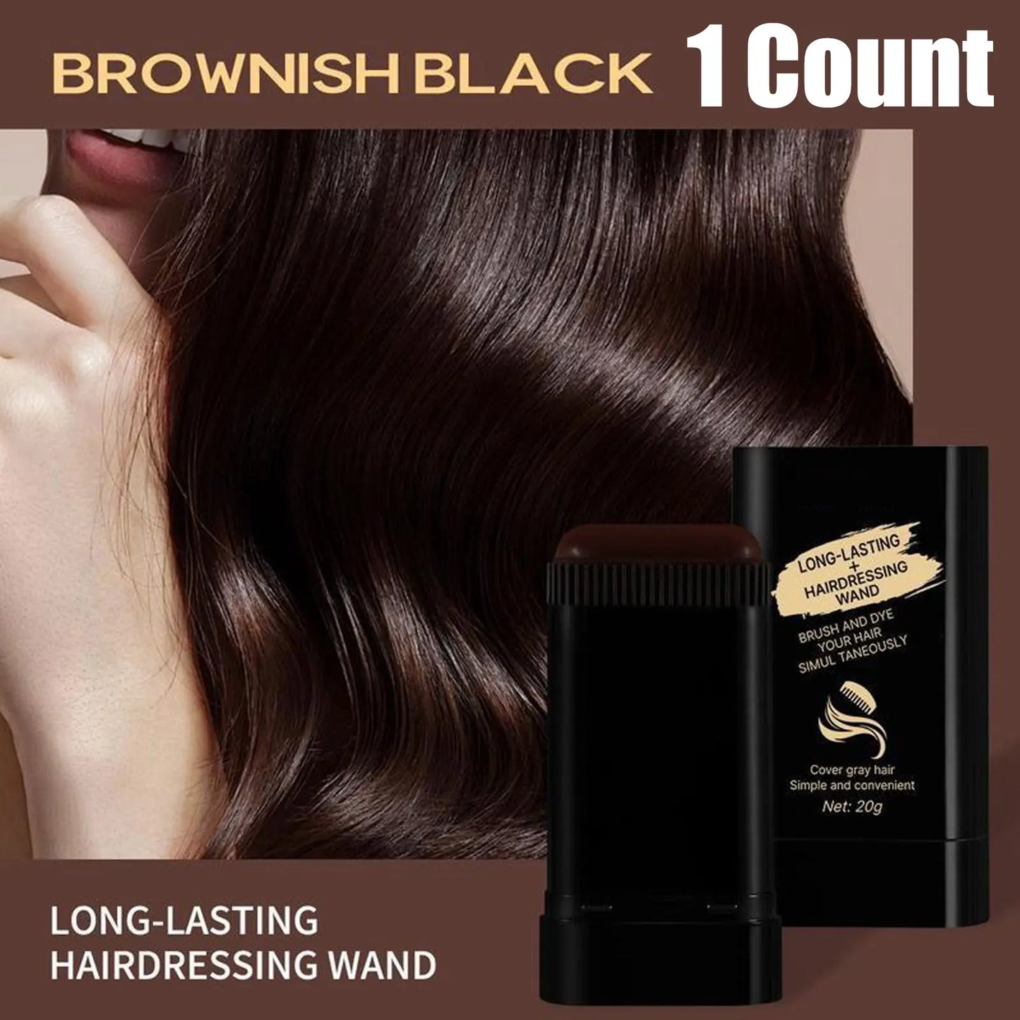 Natural Plant-Based Hair Dye Shampoo - Instant Gray Coverage with Ginseng & Ginger (500ml)