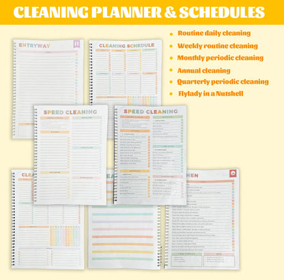 ADHD Cleaning Planner - A4 Daily Schedule & Checklist Pad for Focus & Organization
