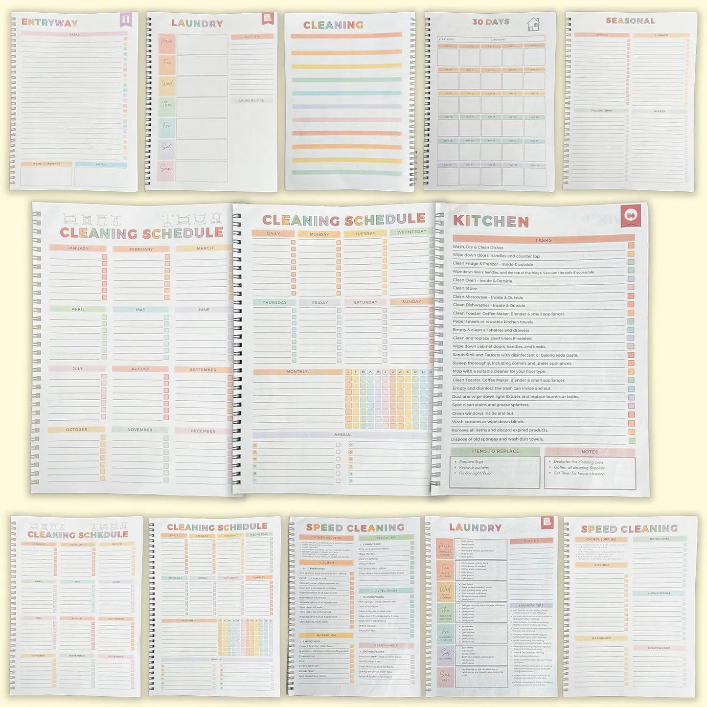 ADHD Cleaning Planner - A4 Daily Schedule & Checklist Pad for Focus & Organization