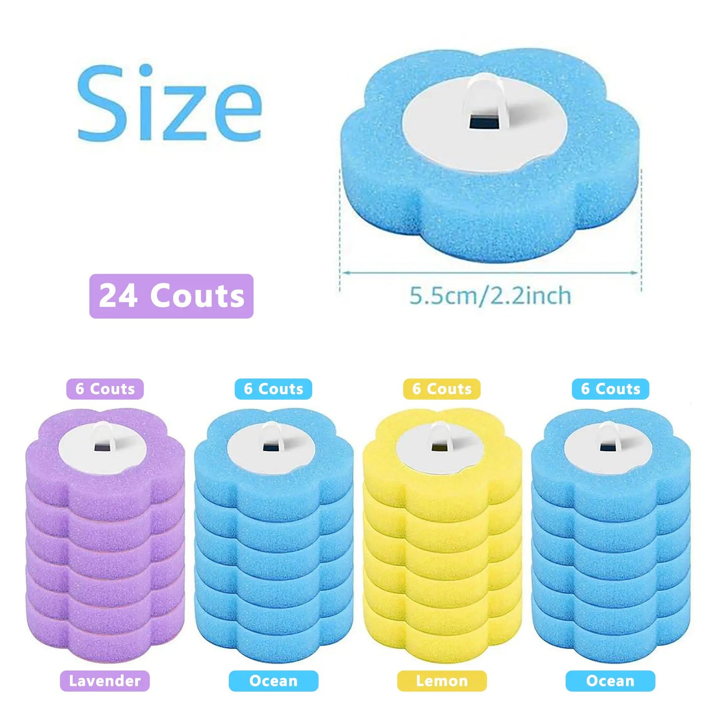 Hygienic Disposable Toilet Brush System - Wall-Mounted Holder with Scented Refills