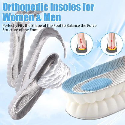 4D Cloud Cushioning Insoles - Anti-Fatigue & Shock Absorption Comfort Soles