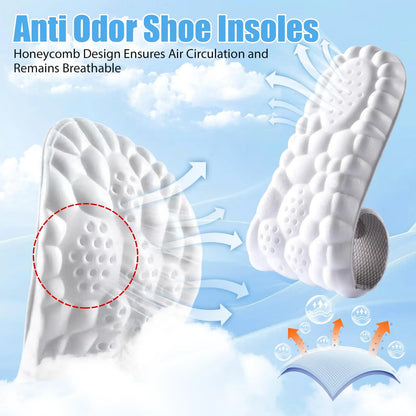 4D Cloud Cushioning Insoles - Anti-Fatigue & Shock Absorption Comfort Soles