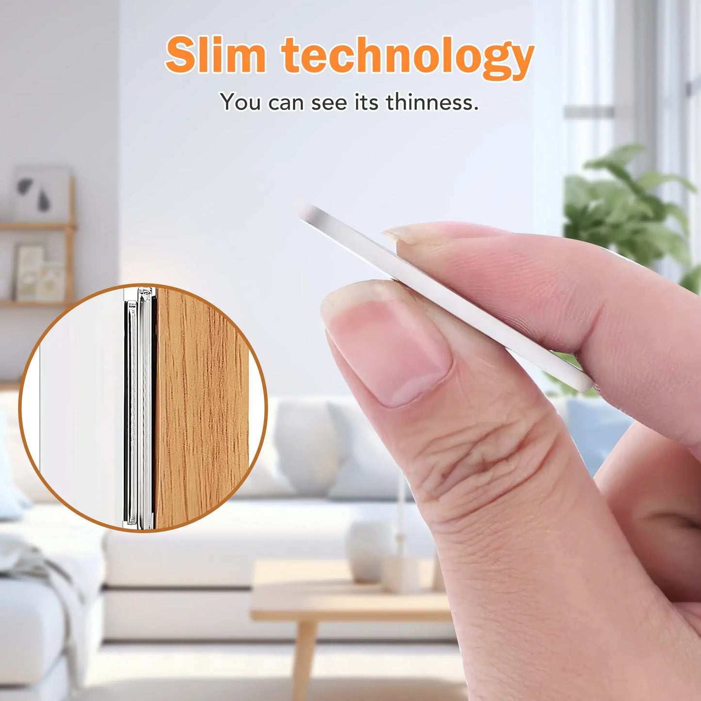 Ultra-Thin Magnetic Cabinet Catch Set - Punch-Free Stainless Steel Heavy-Duty Door Latch