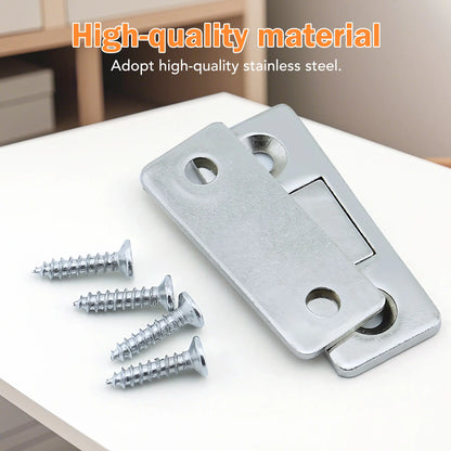 Ultra-Thin Magnetic Cabinet Catch Set - Punch-Free Stainless Steel Heavy-Duty Door Latch