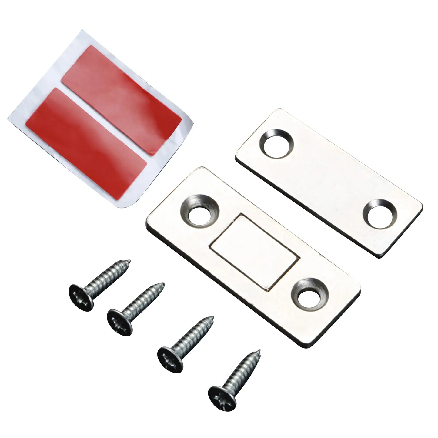 Ultra-Thin Magnetic Cabinet Catch Set - Punch-Free Stainless Steel Heavy-Duty Door Latch