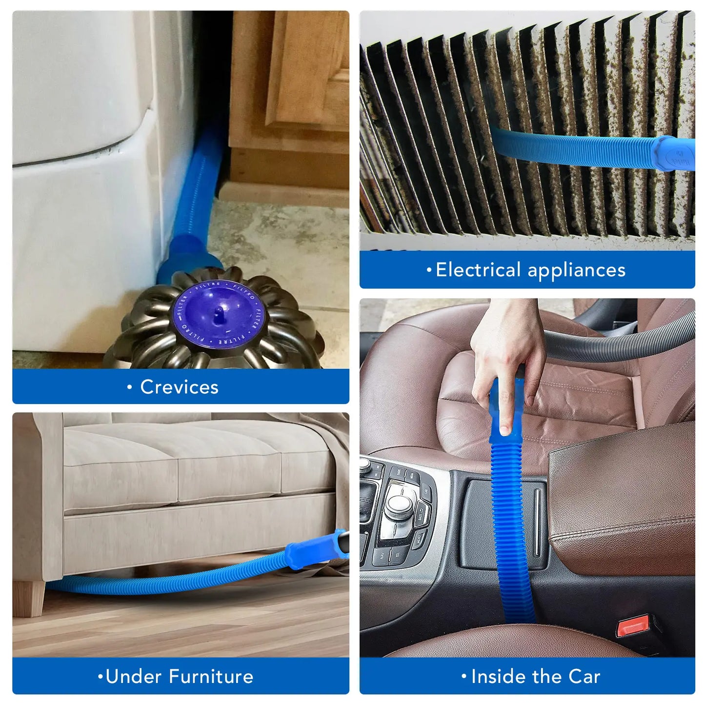 Universal Dryer Vent Cleaner Kit - Vacuum Hose Attachment for Lint Removal