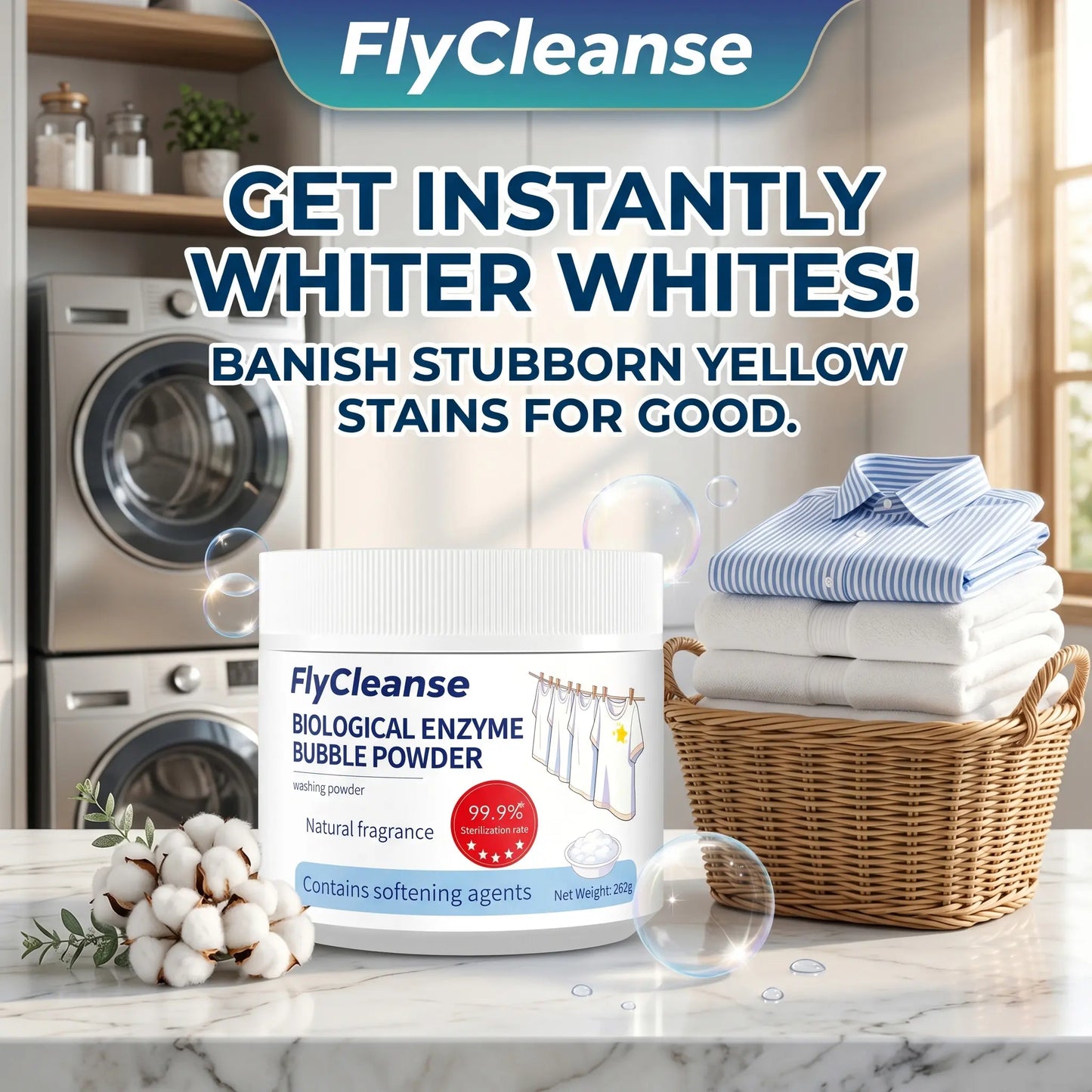 High-Concentration Bio-Enzyme Laundry Detergent - Deep Stain & Odor Remover