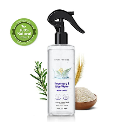 Rosemary & Rice Water Strengthening Hair Mist - 100% Natural Extract (200ml)