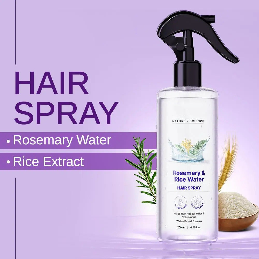 Rosemary & Rice Water Strengthening Hair Mist - 100% Natural Extract (200ml)