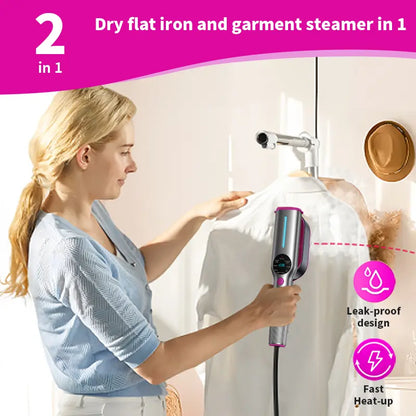 Portable Garment Steamer - 15s Fast Heating & LED Display