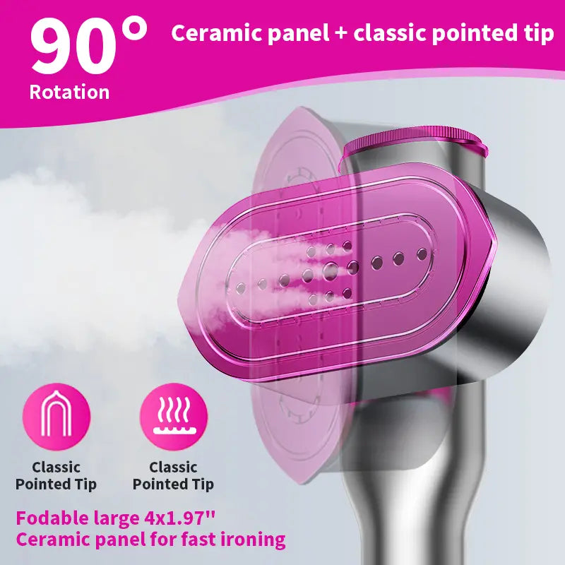 Portable Garment Steamer - 15s Fast Heating & LED Display