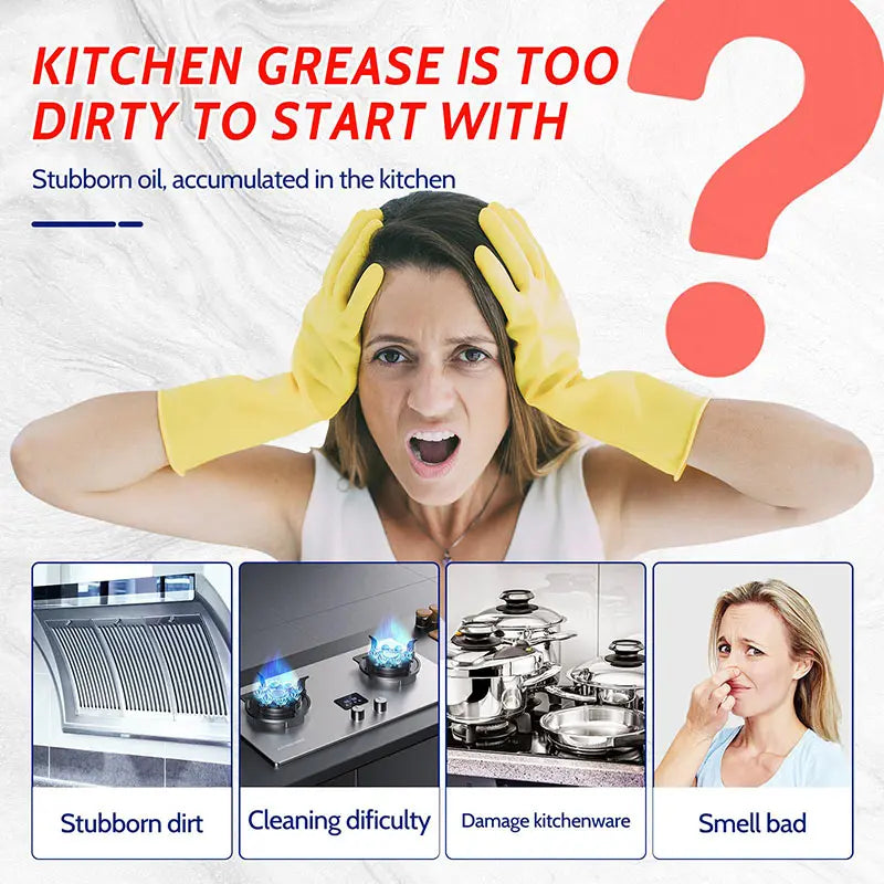 Heavy Duty Kitchen Cleaner & Degreaser - 500ml Antibacterial Lemon Scent