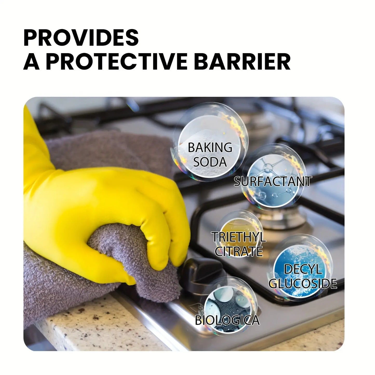 Heavy Duty Kitchen Cleaner & Degreaser - 500ml Antibacterial Lemon Scent