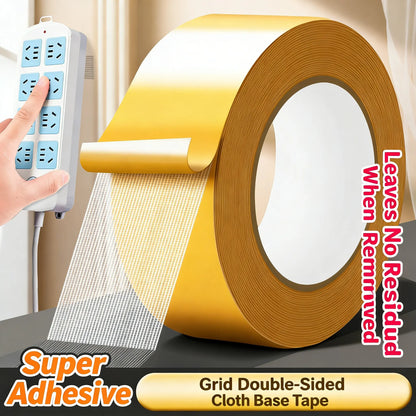 Heavy Duty Double Sided Mesh Tape - Industrial Strength Adhesive (66ft/20m)
