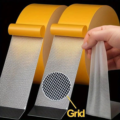 Heavy Duty Double Sided Mesh Tape - Industrial Strength Adhesive (66ft/20m)