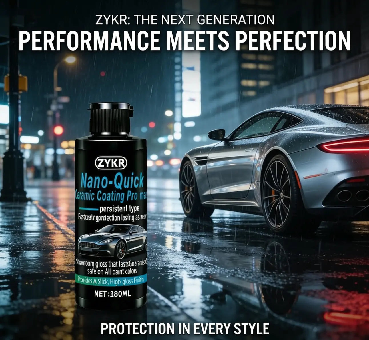 Nano Ceramic Coating Professional Edition MAX - High-Gloss Car Protection (180ml)