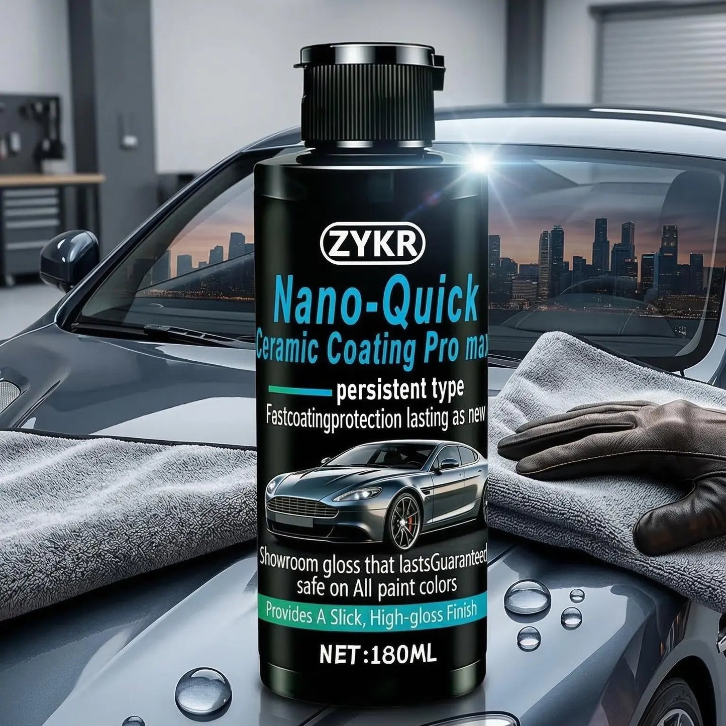 Nano Ceramic Coating Professional Edition MAX - High-Gloss Car Protection (180ml)