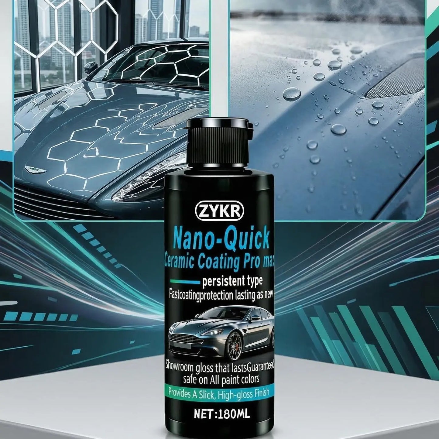 Nano Ceramic Coating Professional Edition MAX - High-Gloss Car Protection (180ml)