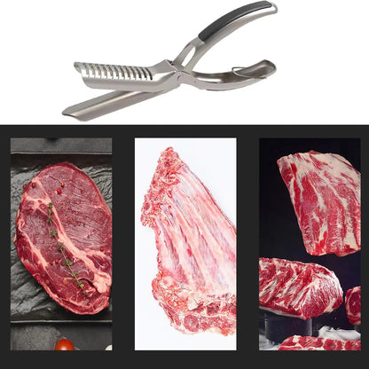 Stainless Steel BBQ Rib Membrane Remover Tool Kit - Effortless Meat Preparation