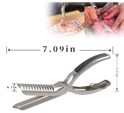 Stainless Steel BBQ Rib Membrane Remover Tool Kit - Effortless Meat Preparation