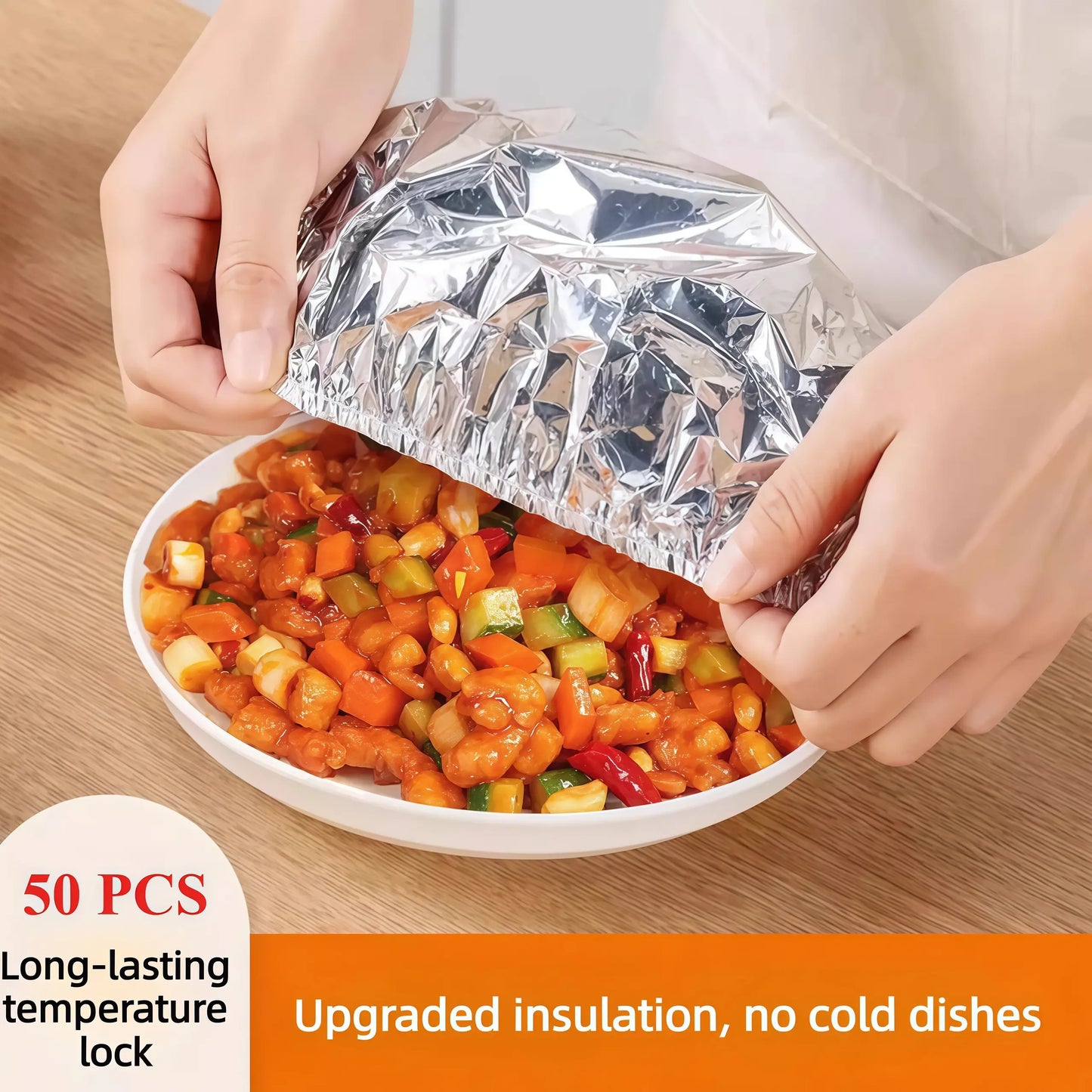 Aluminum Foil Food Insulation Cover - Heat-Retaining Table & Container Wrap
